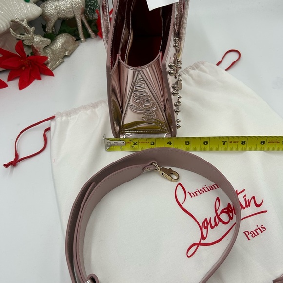 Christian Louboutin Paloma loubinthesky stud, metallic leather, baguette bag, - Picture 15 of 15